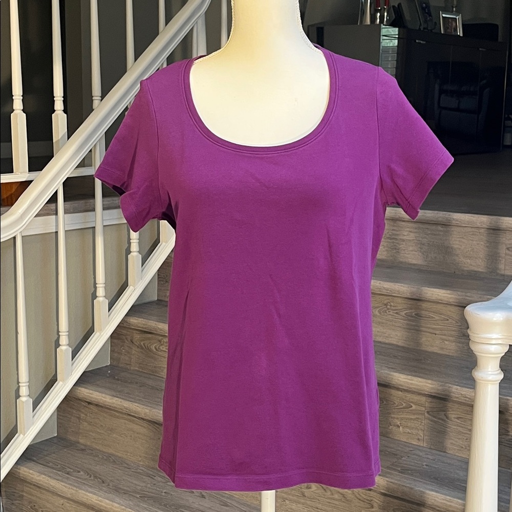 Chico's Purple Short Sleeve Top